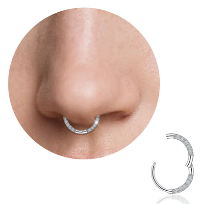 Anneau de nez en titane Limerencia, anneau de nez en titane zirconium 20G, boucle d'oreille pour cartilage, anneau de septum, piercing tragus, conque, hélice, daith et lèvre, bijoux pour femme et homme