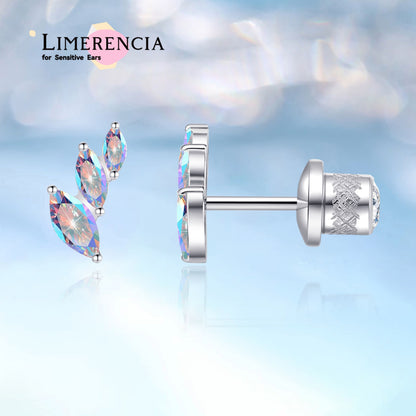 Limerencia Pendientes Hipoalergénicos de Titanio Grado Implante G23 con Cierre de Rosca Tragus 20G Hélice F136 Poste de Piercing para Orejas Sensibles Cartílago (hoja)