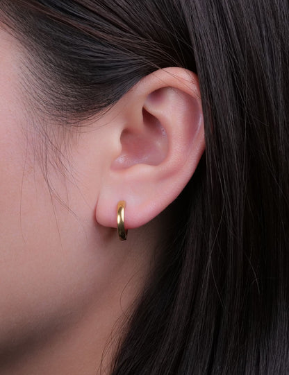 Orecchini cerchio huggie in titanio puro G23 ipoallergenico Limerencia per donna, adatti orecchie sensibili (10 millimetri)