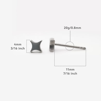 Limerencia Hypoallergene G23 Ohrringe aus reinem Titan, sicher für empfindliche Ohren, süße Tiersilhouetten, F136 Implantat-Titan für Frauen (Polaris, Titan)