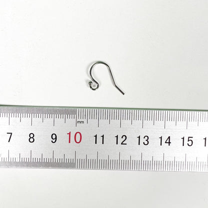 Limerencia ニッケルフリーチタン製フレンチフックピアス金具 ピアス手作りキット：フレンチフックワイヤー 10 個＋イヤリングキャッチ 10 個入り