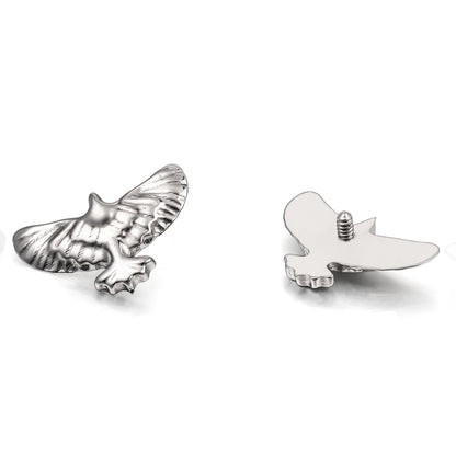 limerencia Hypoallergener Titan ASTM F136-18G 6mm 8mm 10mm Flat Back Intern Gewindestecker Ohrring Piercing Schmuck für Tragus Helix Conch Knorpel Nase Lippe (1 Stk.)