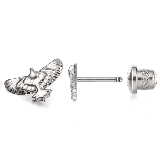 Orecchini a vite in titanio implantabile G23 Limerencia, perno piercing 20G F136 ipoallergenico per orecchie sensibili, cartilagine, trago ed elica (J2)