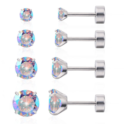 Medical grade F136 titanium stud earrings
Hypoallergenic titanium earrings for sensitive skin