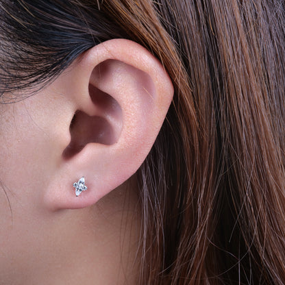 Limerencia Hypoallergenic G23 Implant Grade Titanium Screw Back Earrings Tragus 20G Helix F136 Piercing Post for Sensitive Ears Cartilage(kite)