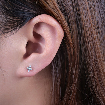 Pendientes de titanio G23 hipoalergénicos Limerencia con rosca posterior para trago, poste de piercing F136 calibre 20 para orejas sensibles, cartílago (cometa)