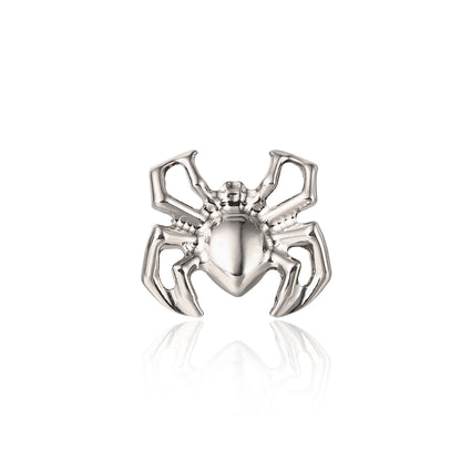 limerencia Hypoallergener Titan ASTM F136-18G 6mm 8mm 10mm Flat Back Intern Gewinde Ohrstecker Piercing Schmuck für Tragus Helix Conch Knorpel Nase Lippe (Spinne 1 Stk)