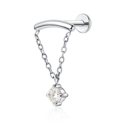 limerencia F136 Joyería Hipoalergénica de Titanio para Piercings 18G 6mm 8mm 10mm para Trago, Hélice, Conch, Cartílago, Labio, Aretes de Perno con Rosca Interna Grado Implante (Cadena 1ud)