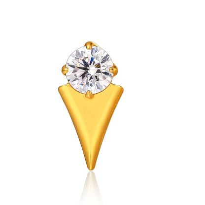 Limerencia Clou de piercing forme conique en titane hypoallergénique ASTM F136, calibre 18G 6mm/8mm/10mm, dos plat à filetage interne pour tragus, hélix, conque, cartilage, nez et lèvre (1 pièce)