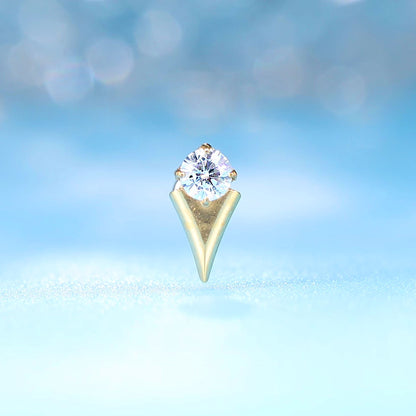 Limerencia Piercing Conico Titanio F136 Ipoallergenico 20G 6mm 8mm Retro Piatto, Orecchini Senza Filettatura a Inserimento G23 Grado Implantare per Trago, Cartilagine, Helix, Conchiglia, Monroe e Medusa (1 Pezzo)