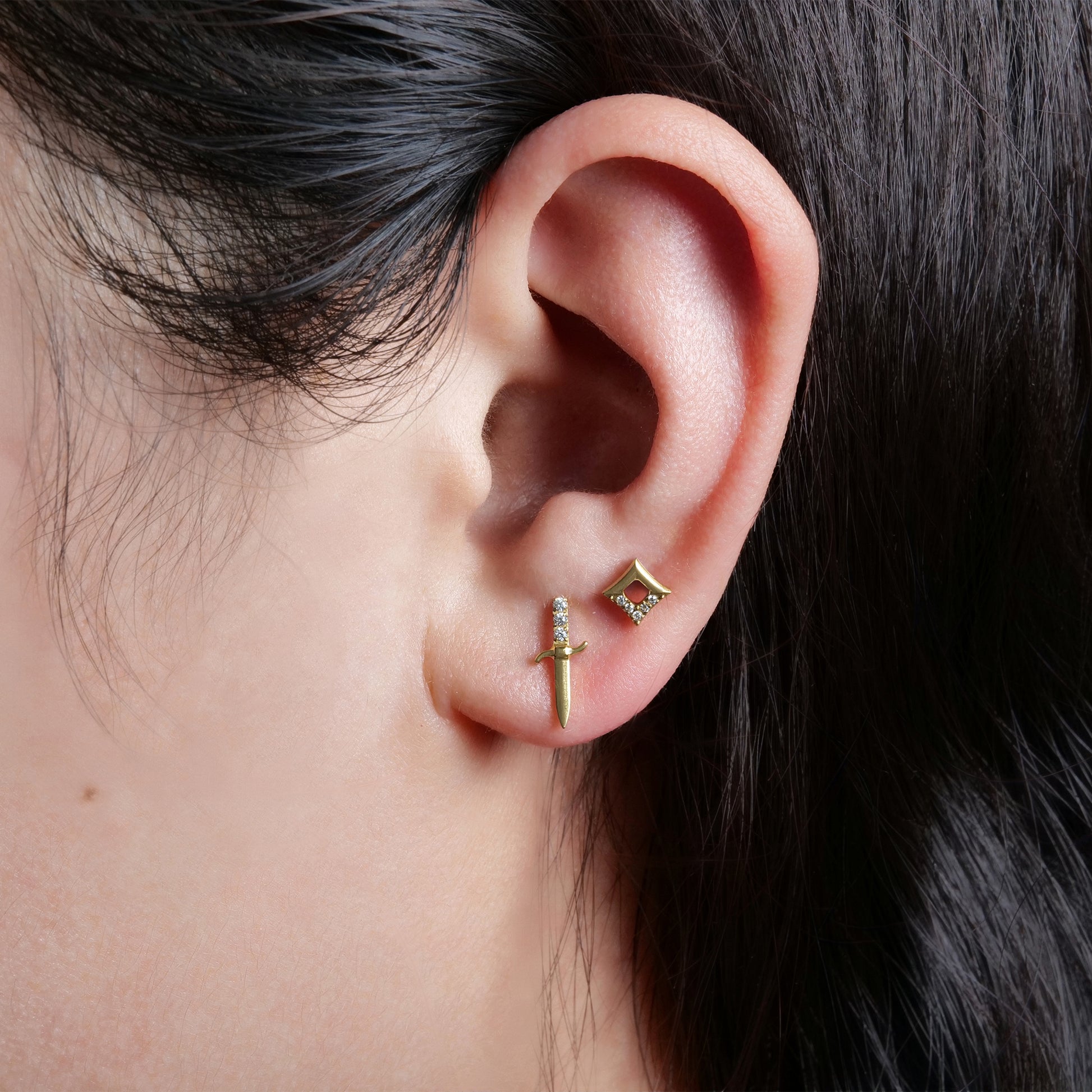 Ear Piercing Long Post Screw Back Earrings Limerencia