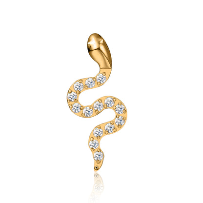 Limerencia Gioielli per piercing in titanio F136 grado implantare, orecchini a serpente retro piatto con filettatura interna 18G 6mm 8mm 10mm, adatti per cartilagine, trago, elice, conchiglia, naso e labbro (1 pezzo)