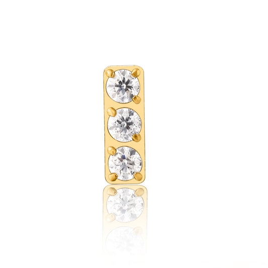 Limerencia Piercing Titanio F136 Ipoallergenico 20G 6mm 8mm Retro Piatto, Orecchini Senza Filettatura a Inserimento G23 Grado Implantare per Trago, Cartilagine, Helix, Conchiglia, Naso, Monroe e Medusa (1 Pezzo)