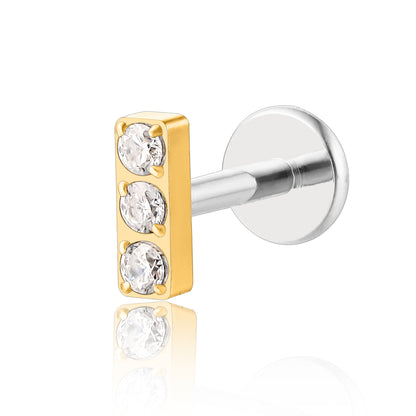 limerencia F136 Titanio hipoalergénico 20g 6mm 8mm Stud de espalda plana | G23 Grado de implante de ajuste a presión Pendientes sin rosca Push Pin Tragus Cartílago Helix Conch Nariz Monroe Medusa Joyería de perforación (1pc)