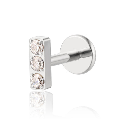 limerencia F136 Titanio hipoalergénico 20g 6mm 8mm Stud de espalda plana | G23 Grado de implante de ajuste a presión Pendientes sin rosca Push Pin Tragus Cartílago Helix Conch Nariz Monroe Medusa Joyería de perforación (1pc)