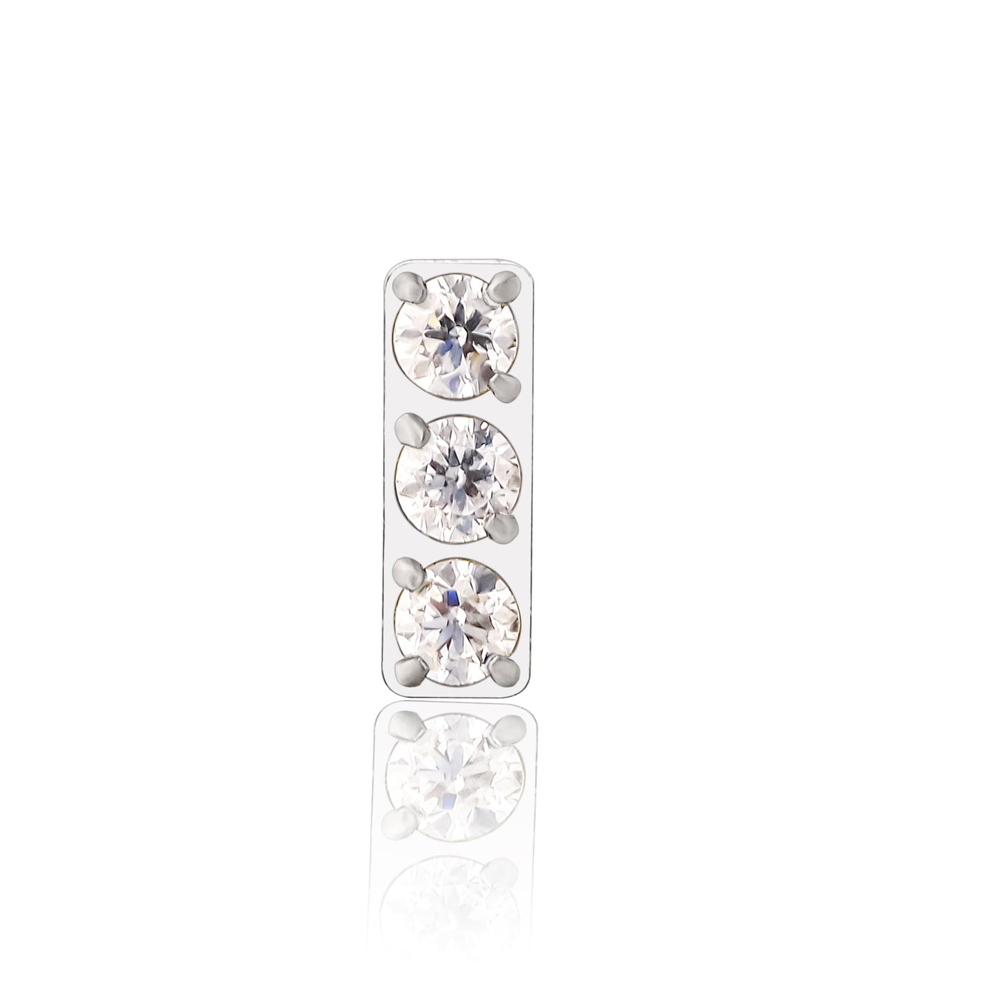 Limerencia Piercing Titanio F136 Ipoallergenico 20G 6mm 8mm Retro Piatto, Orecchini Senza Filettatura a Inserimento G23 Grado Implantare per Trago, Cartilagine, Helix, Conchiglia, Naso, Monroe e Medusa (1 Pezzo)