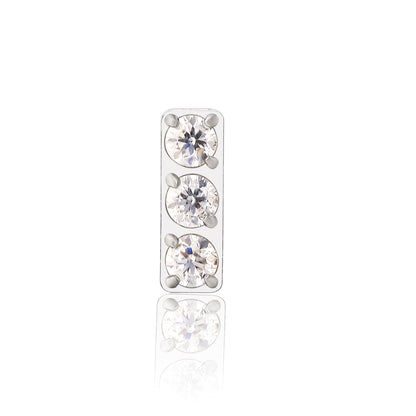 Limerencia Piercing Titanio F136 Ipoallergenico 20G 6mm 8mm Retro Piatto, Orecchini Senza Filettatura a Inserimento G23 Grado Implantare per Trago, Cartilagine, Helix, Conchiglia, Naso, Monroe e Medusa (1 Pezzo)