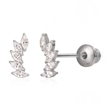 Orecchini a vite in titanio implantabile G23 ipoallergenici Limerencia, piercing arrampicatore auricolare 20G F136 per cartilagine, trago ed elica orecchio sensibile