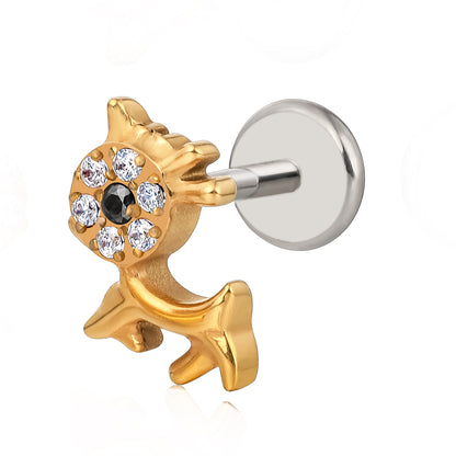 Limerencia Bijoux de piercing hypoallergéniques en titane – Clous à dos plat et filetage interne grade implant F136, calibre 18G, longueurs 6mm/8mm/10mm, adapté pour tragus, hélix, conque, cartilage, nez et lèvre (violet)