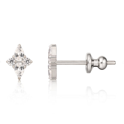 Limerencia F136 Aretes de titanio puro hipoalergénicos de grado implante, pequeños y delicados aretes de circonita cúbica G23 para orejas sensibles de mujer