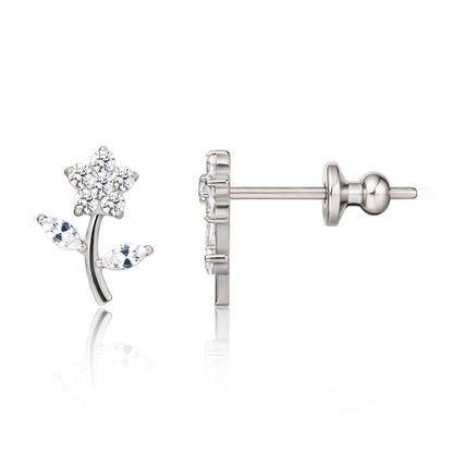 Orecchini a perno in titanio puro G23 F136 Limerencia, ipoallergenici grado implantare, eleganti orecchini con zirconi cubici per donne con orecchie sensibili