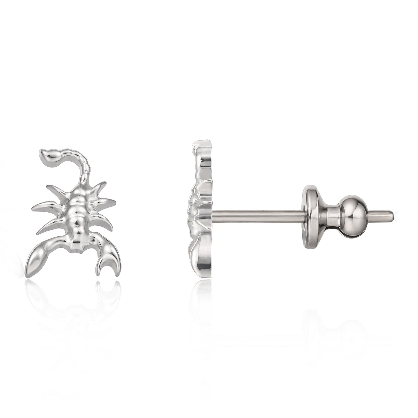 Orecchini Borchia in Titanio Puro G23 F136 Limerencia, Modello Delicato Ipoallergenico Grado Implantare con Zirconi Cubici per Donne con Orecchie Sensibili K1