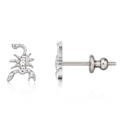 Orecchini Borchia in Titanio Puro G23 F136 Limerencia, Modello Delicato Ipoallergenico Grado Implantare con Zirconi Cubici per Donne con Orecchie Sensibili K1