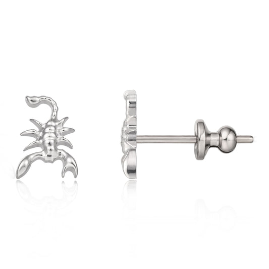 Orecchini Borchia in Titanio Puro G23 F136 Limerencia, Modello Delicato Ipoallergenico Grado Implantare con Zirconi Cubici per Donne con Orecchie Sensibili K1