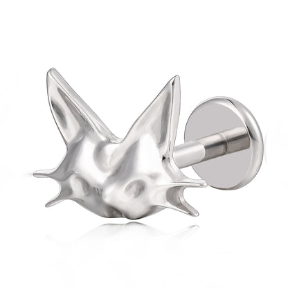 Limerencia Clou Piercing Titane Hypoallergénique ASTM F136 18G  Dos Plat à Filetage Interne, Longueurs 6mm/8mm/10mm, Convient Tragus, Hélix, Conque, Cartilage, Nez et Lèvre (1 Pièce)