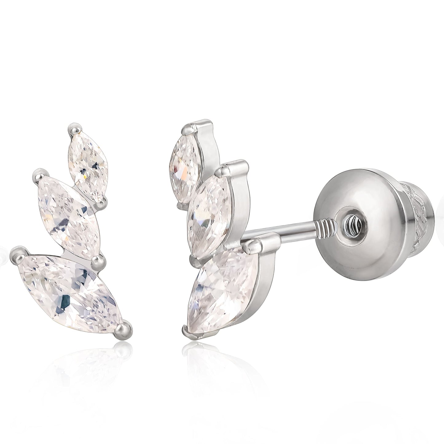Limerencia Pendientes Hipoalergénicos de Titanio Grado Implante G23 con Cierre de Rosca Tragus 20G Hélice F136 Poste de Piercing para Orejas Sensibles Cartílago (hoja)