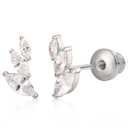 Limerencia Pendientes Hipoalergénicos de Titanio Grado Implante G23 con Cierre de Rosca Tragus 20G Hélice F136 Poste de Piercing para Orejas Sensibles Cartílago (hoja)