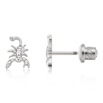 Limerencia Pendientes Hipoalergénicos de Titanio G23 de Grado Implante con Cierre de Rosca para Tragus 20G Hélice Poste de Piercing F136 para Orejas Sensibles Cartílago (escorpio)