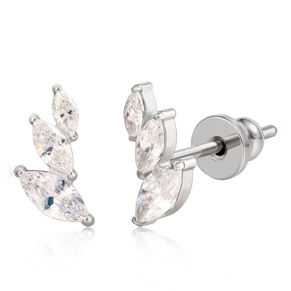 Clous d'oreilles hypoallergéniques en titane pur implantable F136 Limerencia, petits clous délicats à zircone cubique G23 pour femmes aux oreilles sensibles