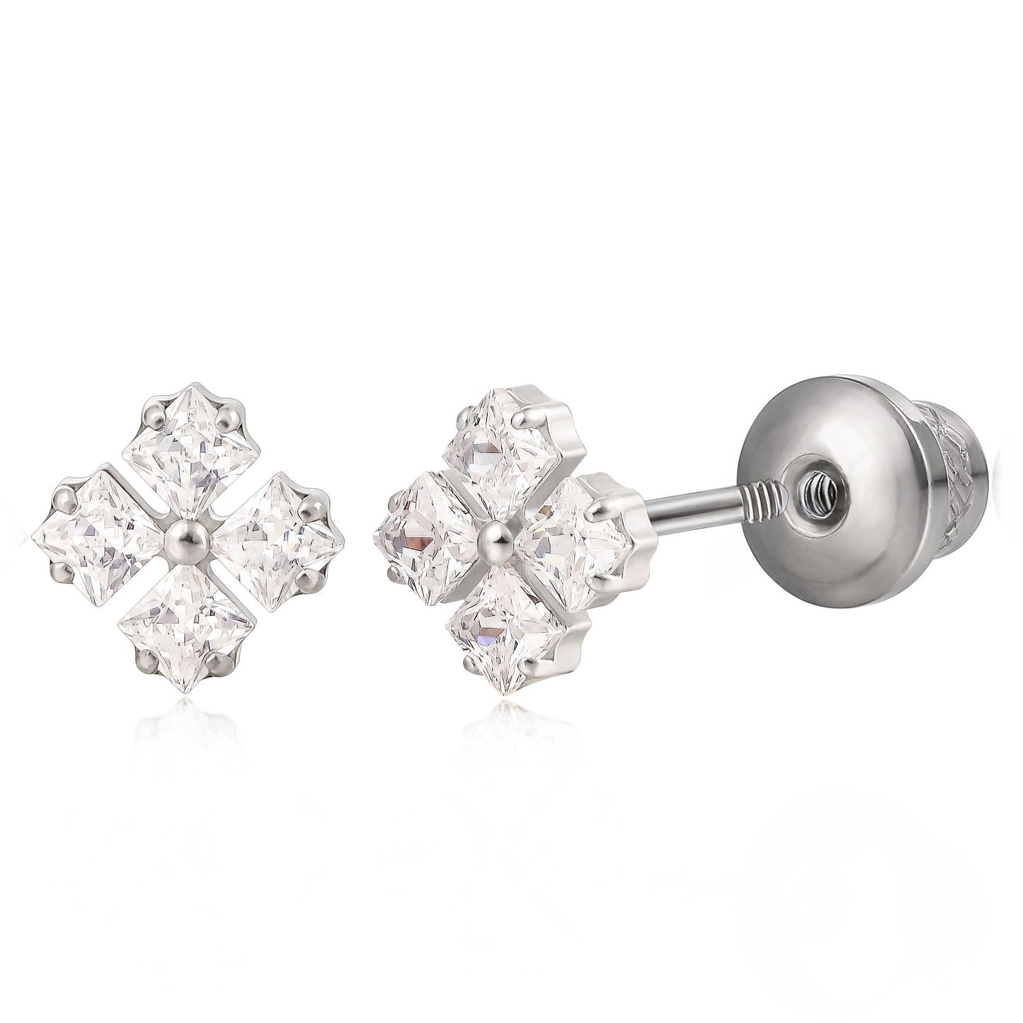 Orecchini a vite in titanio implantabile G23 Limerencia, piercing 20G F136 ipoallergenici per orecchie sensibili, cartilagine, trago ed elica (modello P2)