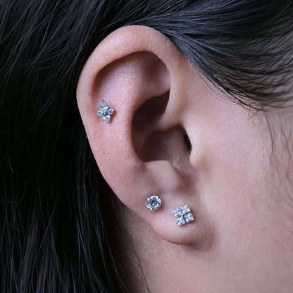 Limerencia Hypoallergenic G23 Implant Grade Titanium Screw Back Earrings Tragus 20G Helix F136 Piercing Post for Sensitive Ears Cartilage(kite)