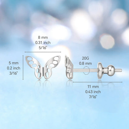 Limerencia F136 Titanio Puro Hipoalergénico de Grado Implante, Pendientes Pequeños y Delicados de Circonita G23 para Orejas Sensibles de Mujer (M1)