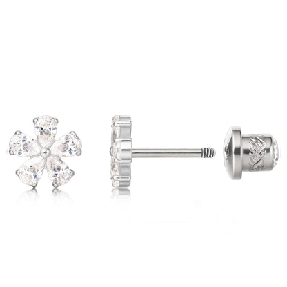 Limerencia Hipoalergénico G23 Titanio Grado Implante Pendientes de Rosca Tragus 20G Hélix F136 Poste de Perforación para Orejas Sensibles Cartílago (M2)