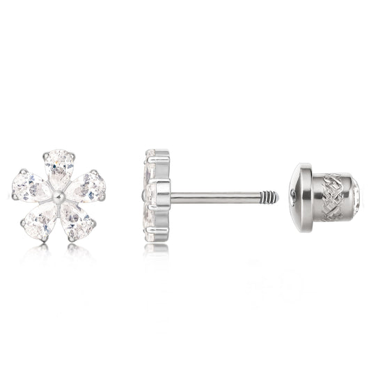 Orecchini a vite in titanio implantabile G23 Limerencia, piercing 20G F136 ipoallergenici per orecchie sensibili, cartilagine, trago ed elica (modello M2)