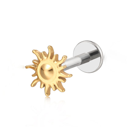 Gioielli piercing ipoallergenici in titanio F136 Limerencia, borchie scalatrici filettate internamente fondo piatto grado implantologico 18G 6mm 8mm 10mm, adatti per cartilagine, trago, elica, conca, naso e labbra (1 pezzo)