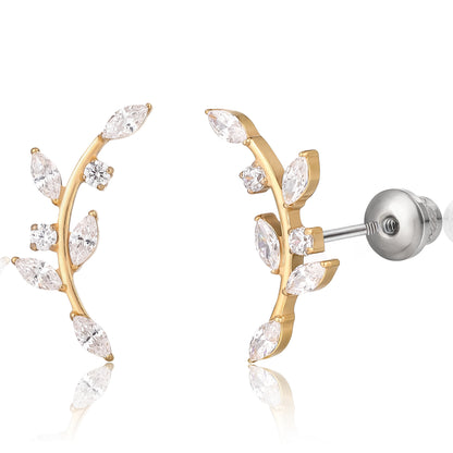 Limerencia Pendientes Hipoalergénicos de Titanio F136 con Rosca y Parte Trasera Plana Grado Implante G23 para Trago Hélix Cartílago 20G Piercing para Orejas Sensibles de Mujer (L2)