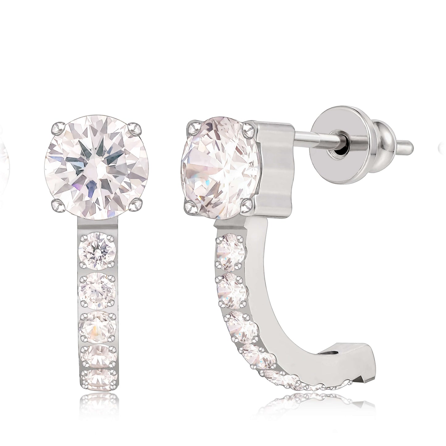 Orecchini huggie zircone con perno in titanio puro F136 ipoallergenico Limerencia | Piccoli orecchini cerchio per donna e uomo | Orecchini a perno leggeri alla moda per orecchie sensibili