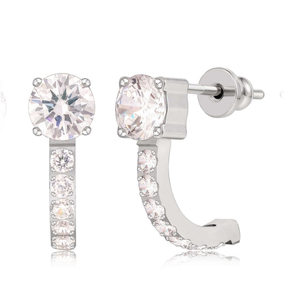 Orecchini huggie zircone con perno in titanio puro F136 ipoallergenico Limerencia | Piccoli orecchini cerchio per donna e uomo | Orecchini a perno leggeri alla moda per orecchie sensibili