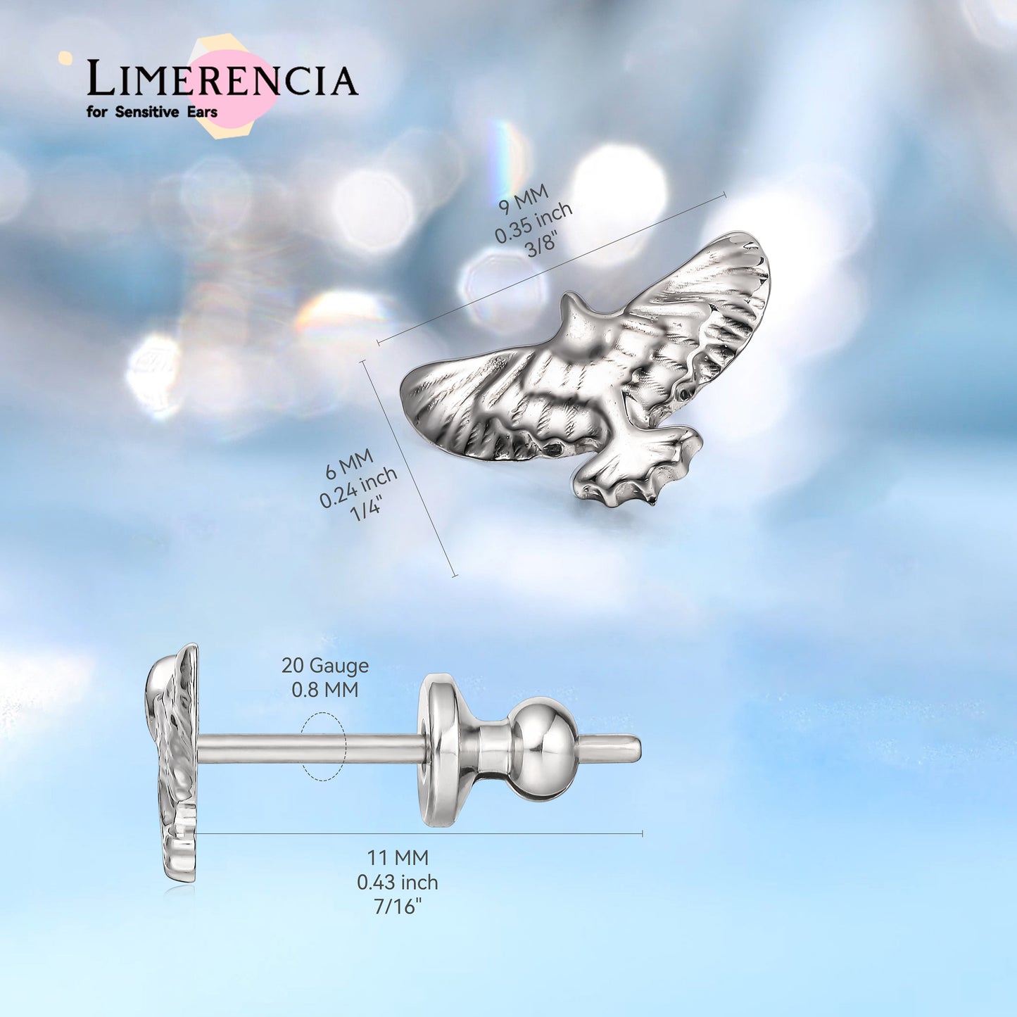 Limerencia F136 Pure Titanium Hypoallergenic Implant Grade Studs, G23 Small Dainty Cubic Zirconia Earrings for Women's Sensitive Ears (Q1)