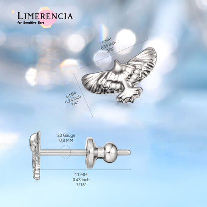 Orecchini Borchia in Titanio Puro G23 F136 Limerencia, Orecchini Delicati Ipoallergenici Grado Implantare con Zirconi Cubici per Donne ad Orecchie Sensibili Modello Q1