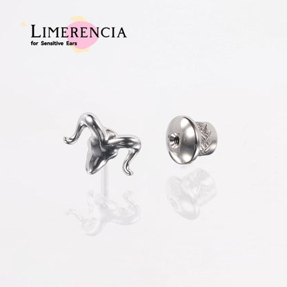 Orecchini a vite in titanio implantabile G23 Limerencia, piercing ipoallergenico F136 20G per cartilagine, trago ed elica orecchie sensibili, design testa di toro