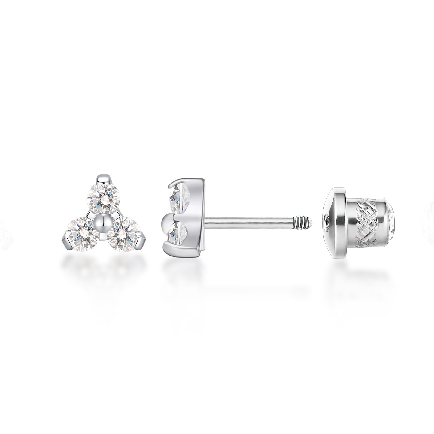 Limerencia Hypoallergenic G23 Implant Grade Titanium Screw Back Earrings Tragus 20G Helix F136 Piercing Post for Sensitive Ears Cartilage (D3)