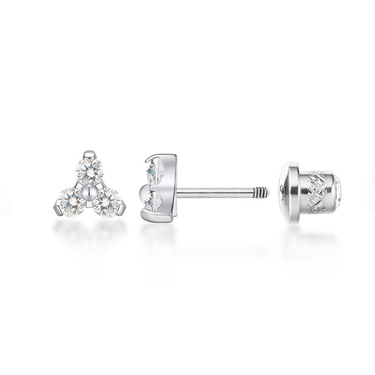 Limerencia Hypoallergenic G23 Implant Grade Titanium Screw Back Earrings Tragus 20G Helix F136 Piercing Post for Sensitive Ears Cartilage (D3)