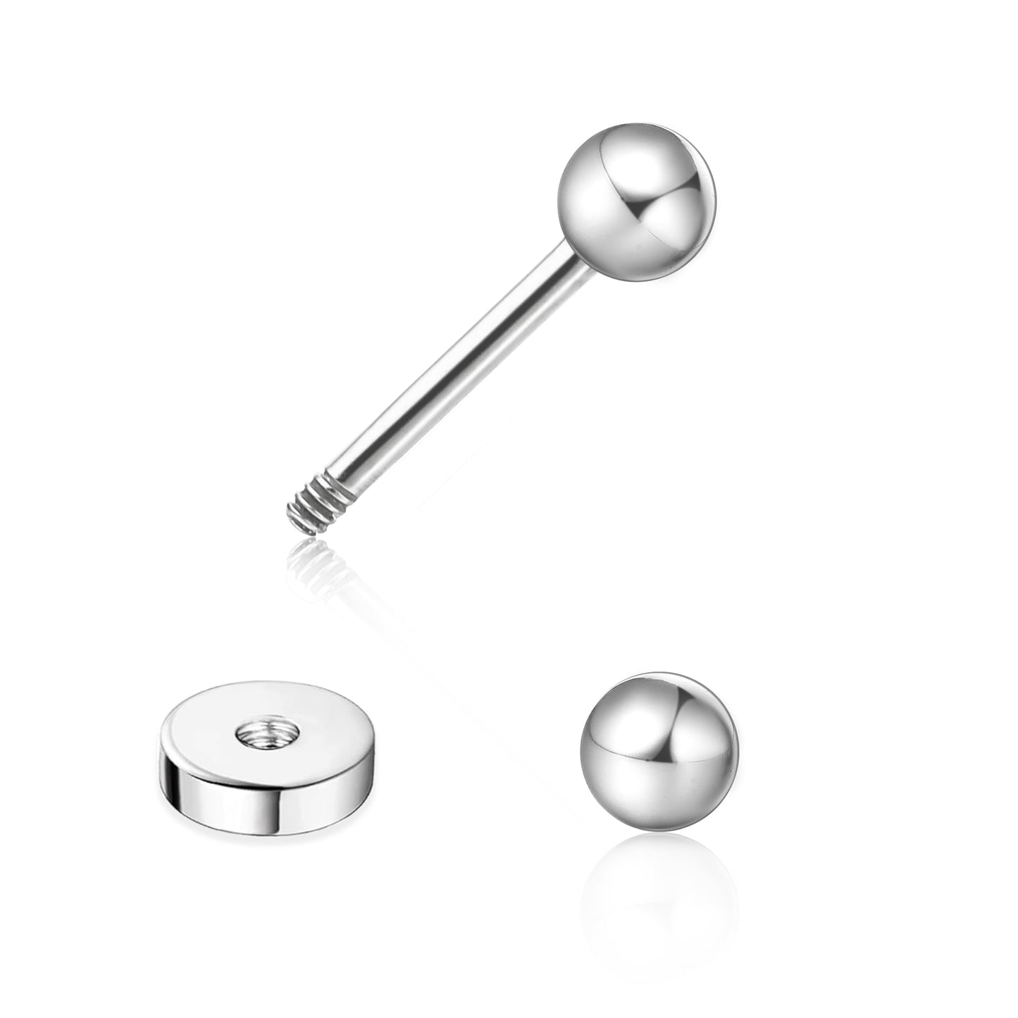 Limerencia Pendientes Hipoalergénicos de Titanio G23 Grado Implante con Cierre de Rosca para Tragus 20G, Poste Perforador Helix F136 para Orejas Sensibles, Cartílago 