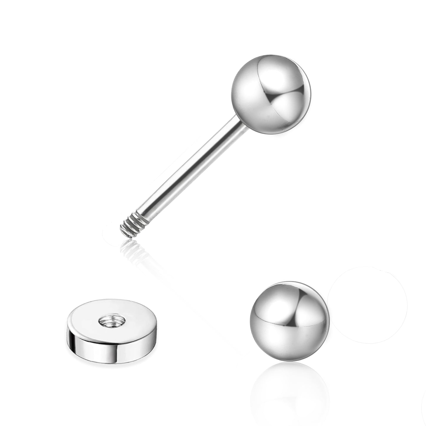 Limerencia Pendientes Hipoalergénicos de Titanio G23 Grado Implante con Cierre de Rosca para Tragus 20G, Poste Perforador Helix F136 para Orejas Sensibles, Cartílago 