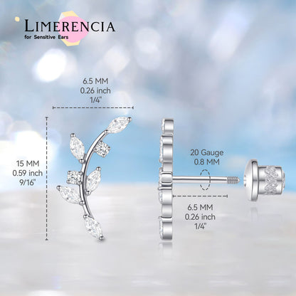 Orecchini piatti a vite in titanio implantabile G23 F136 Limerencia, piercing 20G ipoallergenici per donna orecchie sensibili, trago elica cartilagine (modello L2)